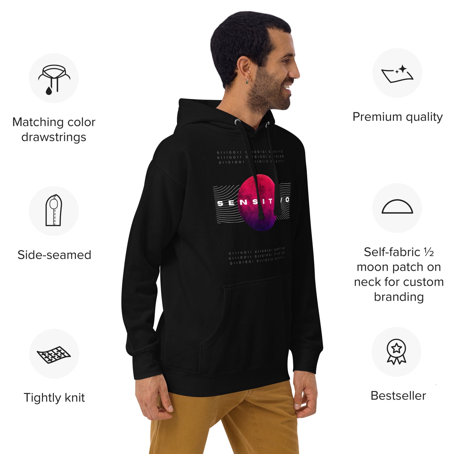 Binary Sensitivo Unisex Hoodie