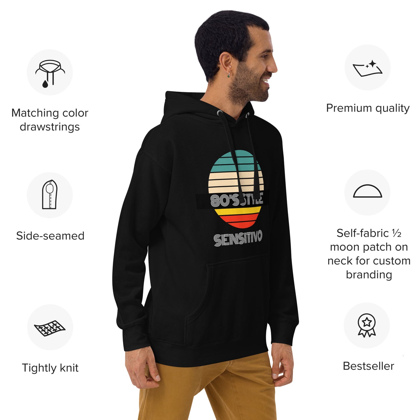 80's Style Sensitivo Unisex Hoodie