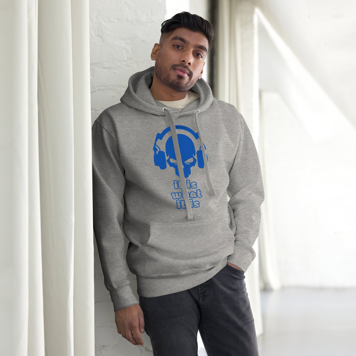 It Is What It Is Blue on B Unisex Hoodie