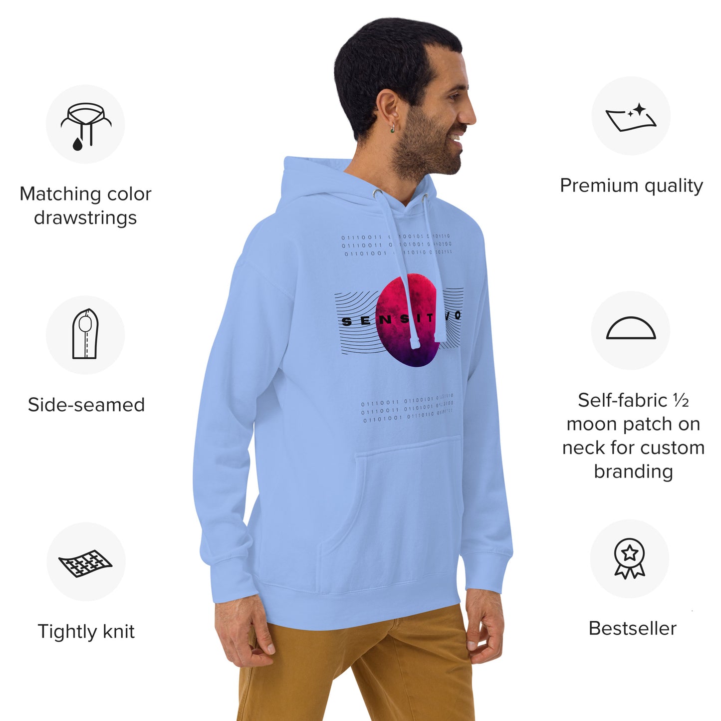 Binary Sensitivo 2 Unisex Hoodie
