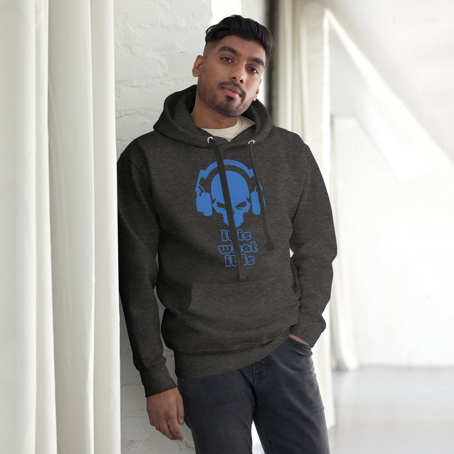 It Is What It Is Blue on B Unisex Hoodie