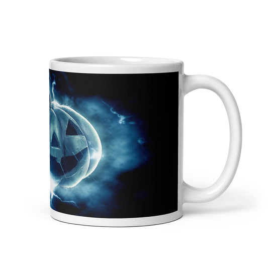 Ghost Pumpkin White glossy mug