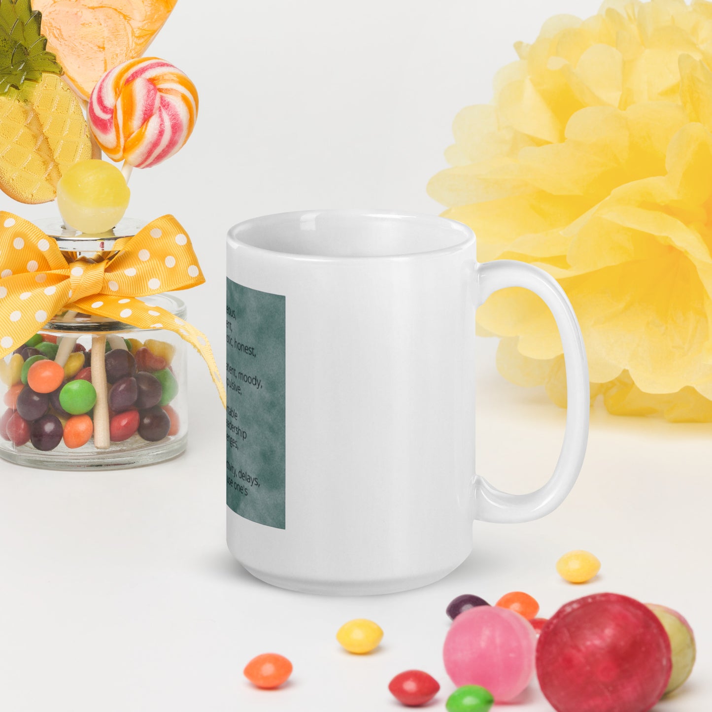 Zodiac Aries White glossy mug