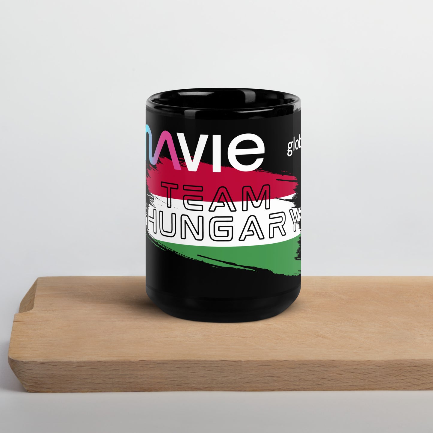 Mavie Team Hungary Black Glossy Mug