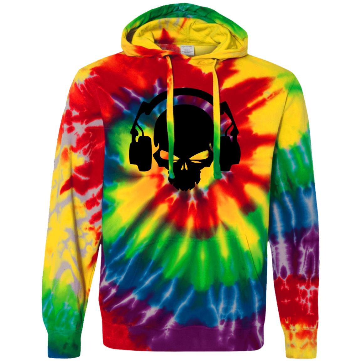 Dj Skull  Unisex Tie-Dyed Pullover Hoodie