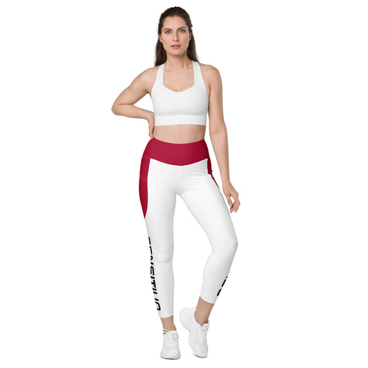 Sensitivo White Leggings with pockets
