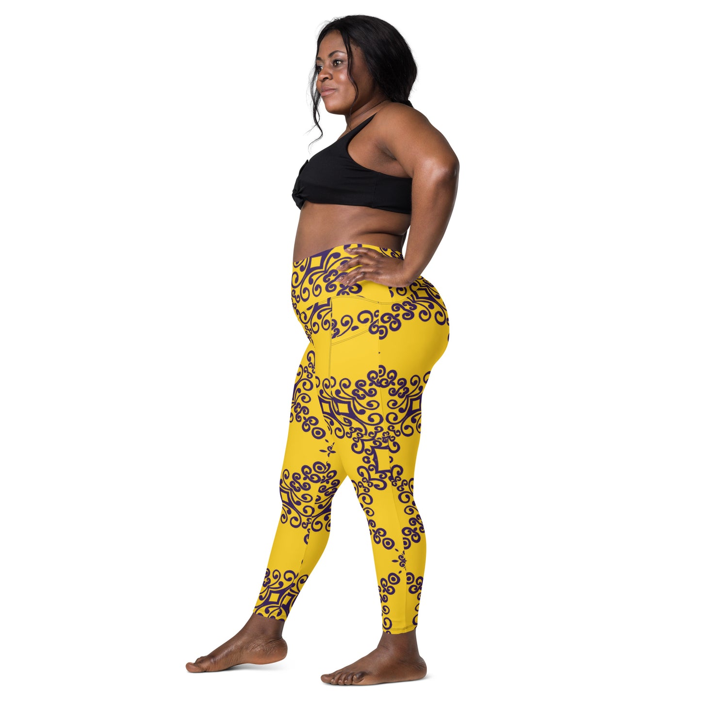 Xmas Yellow Leggings with pockets