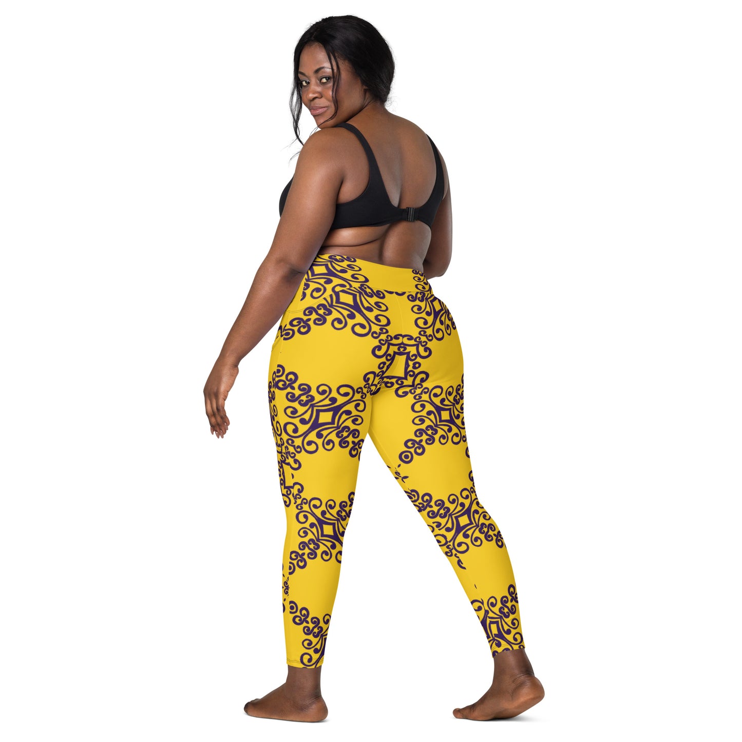 Xmas Yellow Leggings with pockets