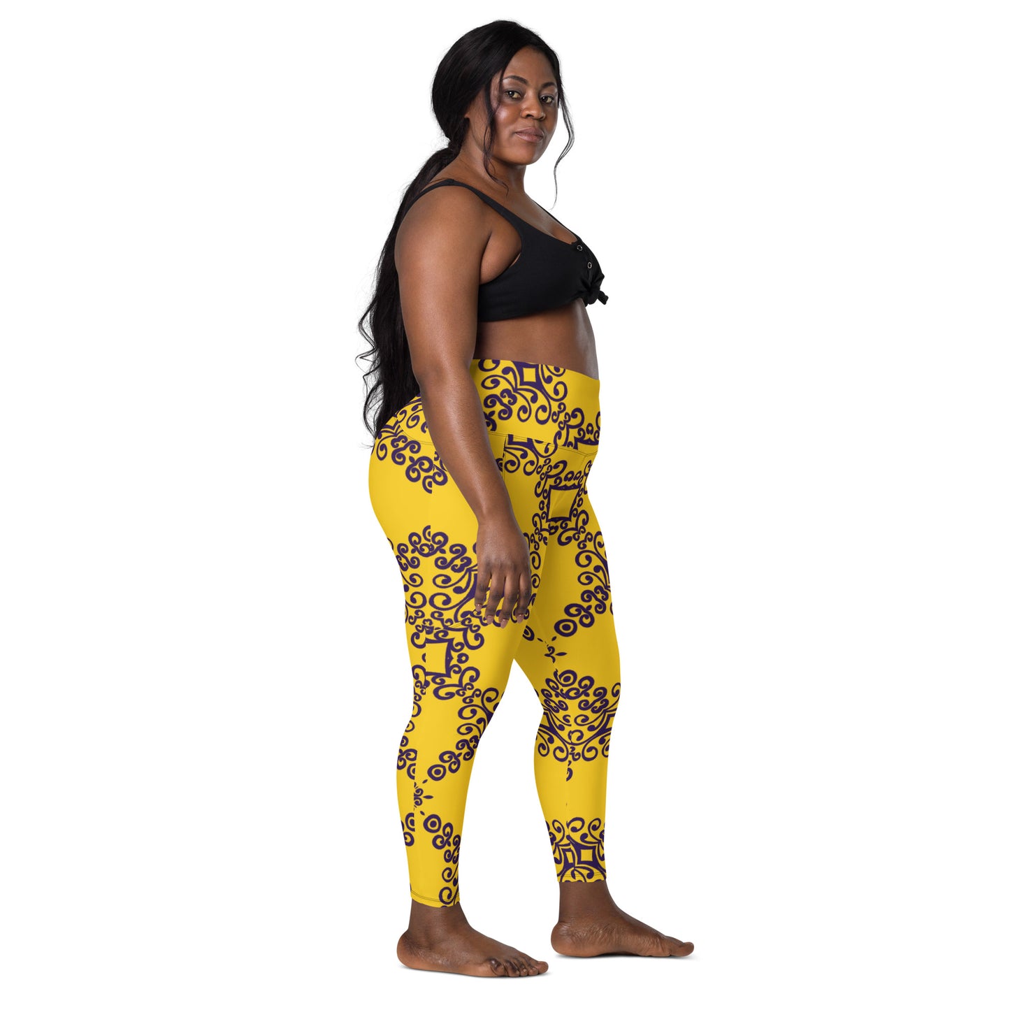 Xmas Yellow Leggings with pockets