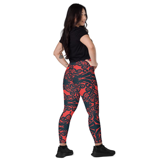 Xmas Red 2 Leggings with pockets