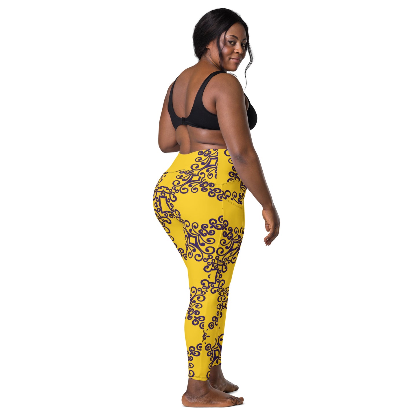 Xmas Yellow Leggings with pockets