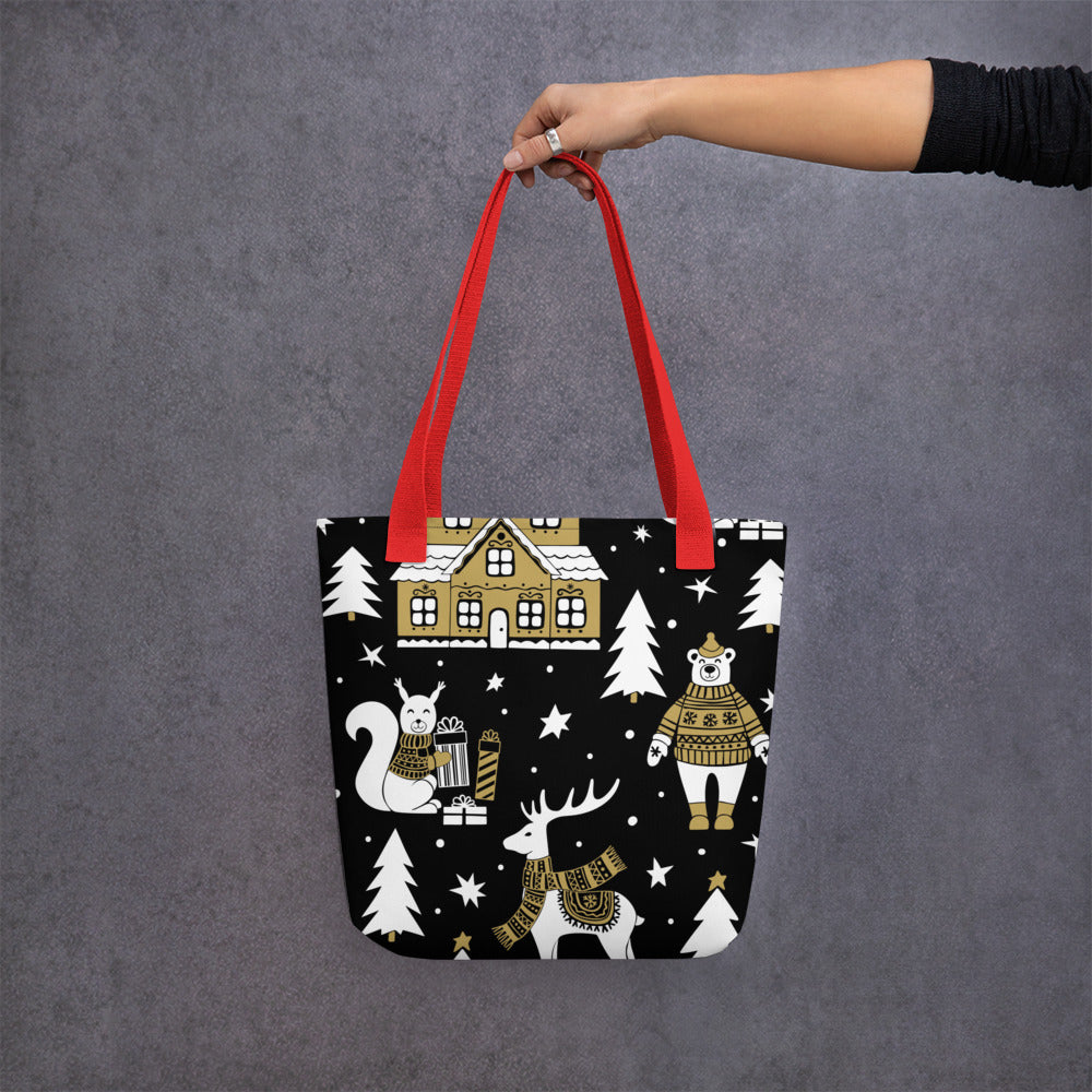 Xmas Golden Tote bag