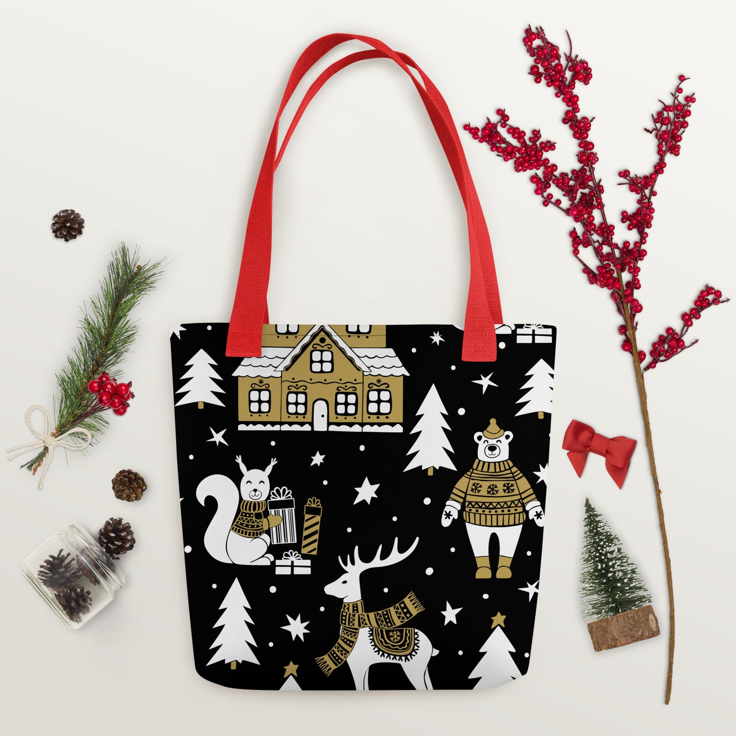 Xmas Golden Tote bag