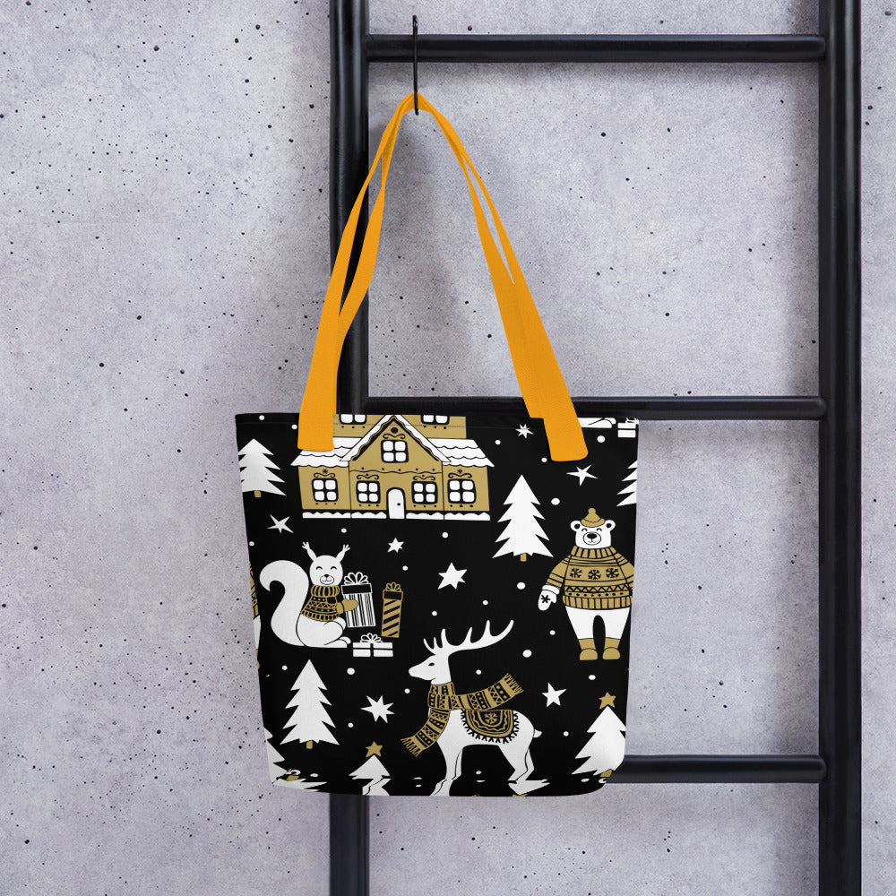 Xmas Golden Tote bag