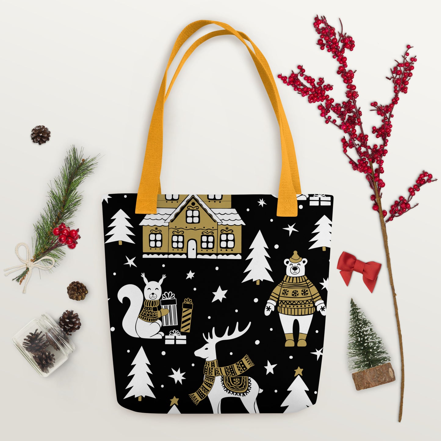 Xmas Golden Tote bag