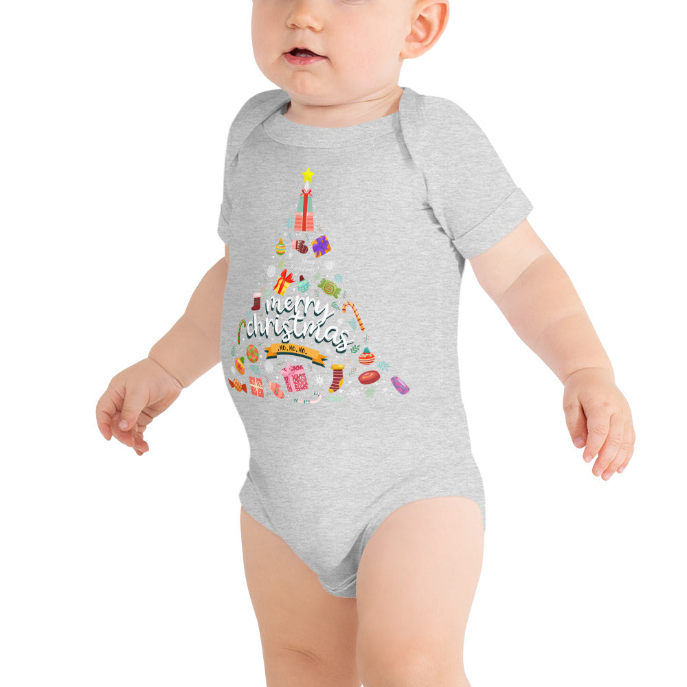 Xmas Tree Baby short sleeve one piece