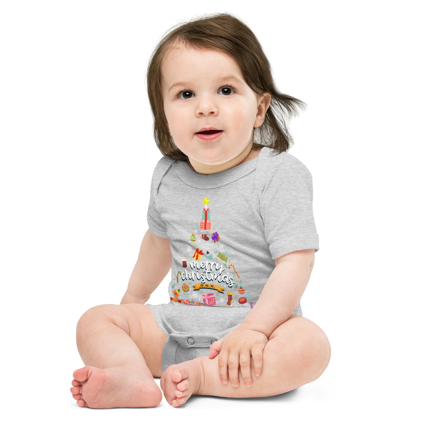 Xmas Tree Baby short sleeve one piece