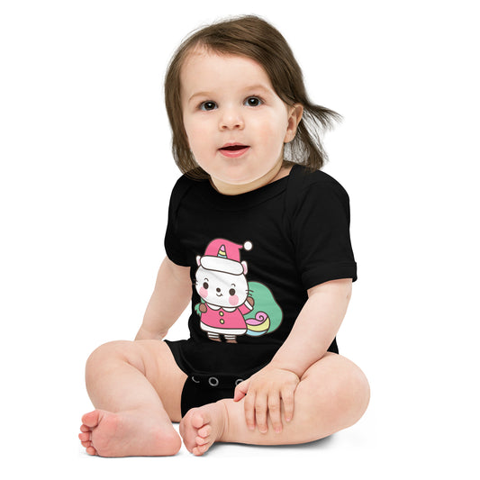 Xmas Unicorn Baby short sleeve one piece