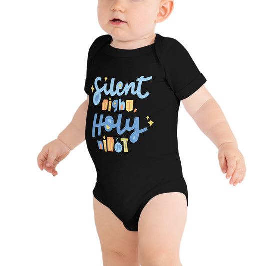 Xmas Silent Night Baby short sleeve one piece