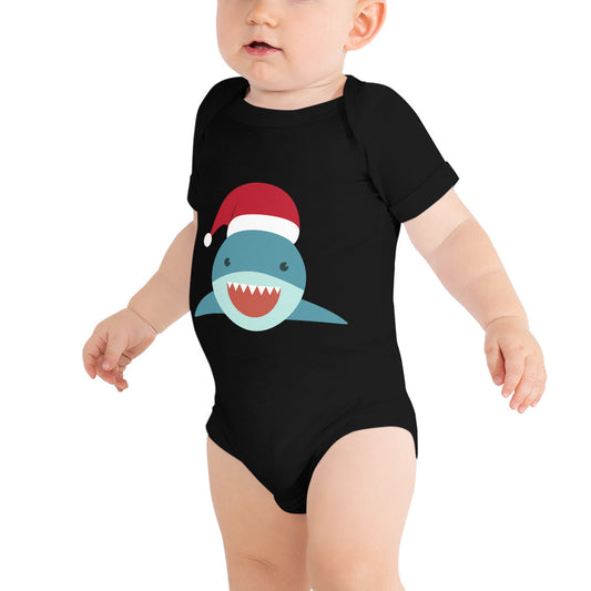 Xmas Shark Baby short sleeve one piece