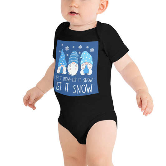 Xmas Let it snow  Baby short sleeve one piece