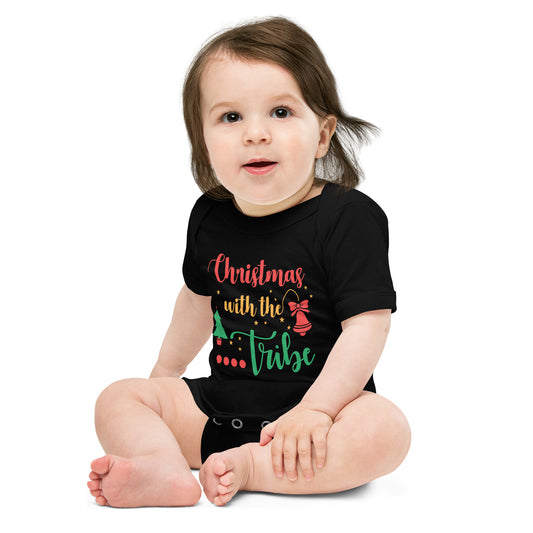 Xmas with the Tribe Baby short sleeve one piece