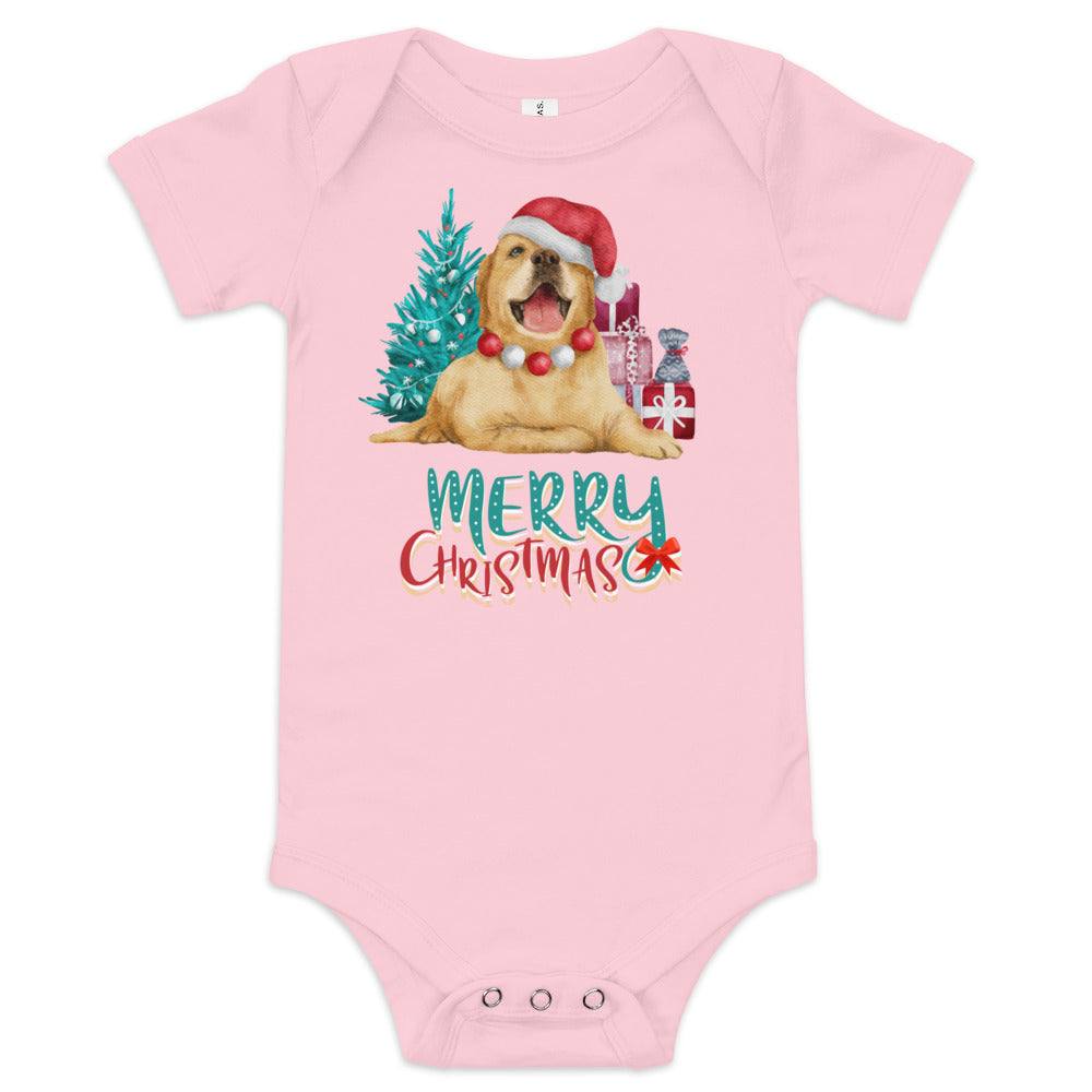 Merry Xmas 1 Baby short sleeve one piece