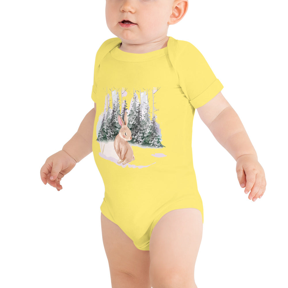 Xmas Bunny Baby short sleeve one piece