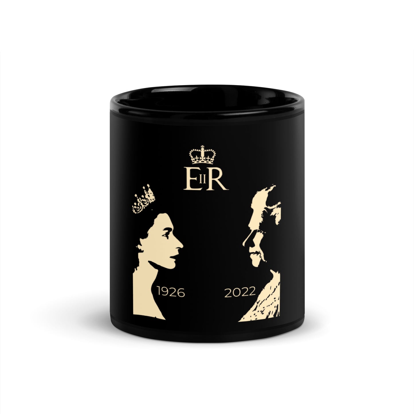 RIP QUEEN EIIR G Black Glossy Mug