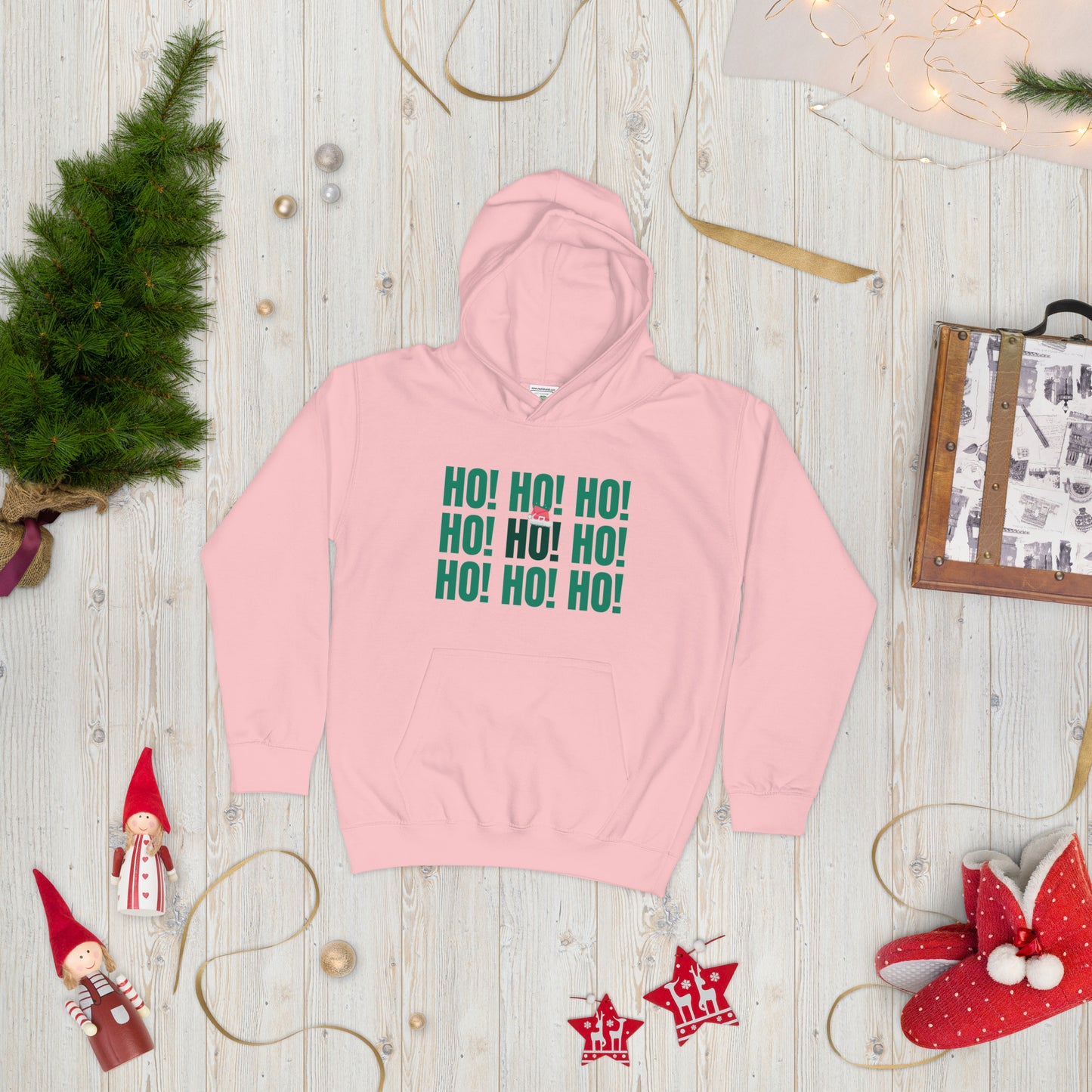 Xmas Ho Ho Ho Kids Hoodie