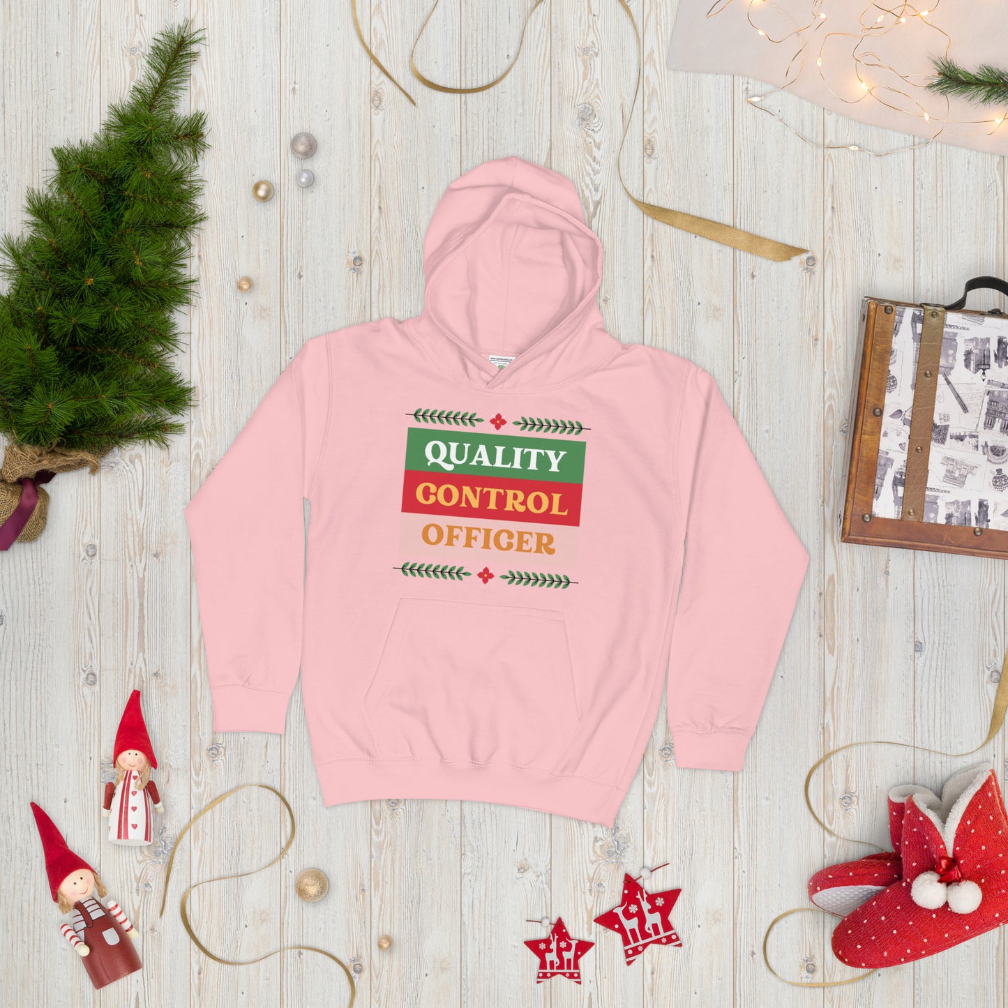 Xmas Quality Control Kids Hoodie