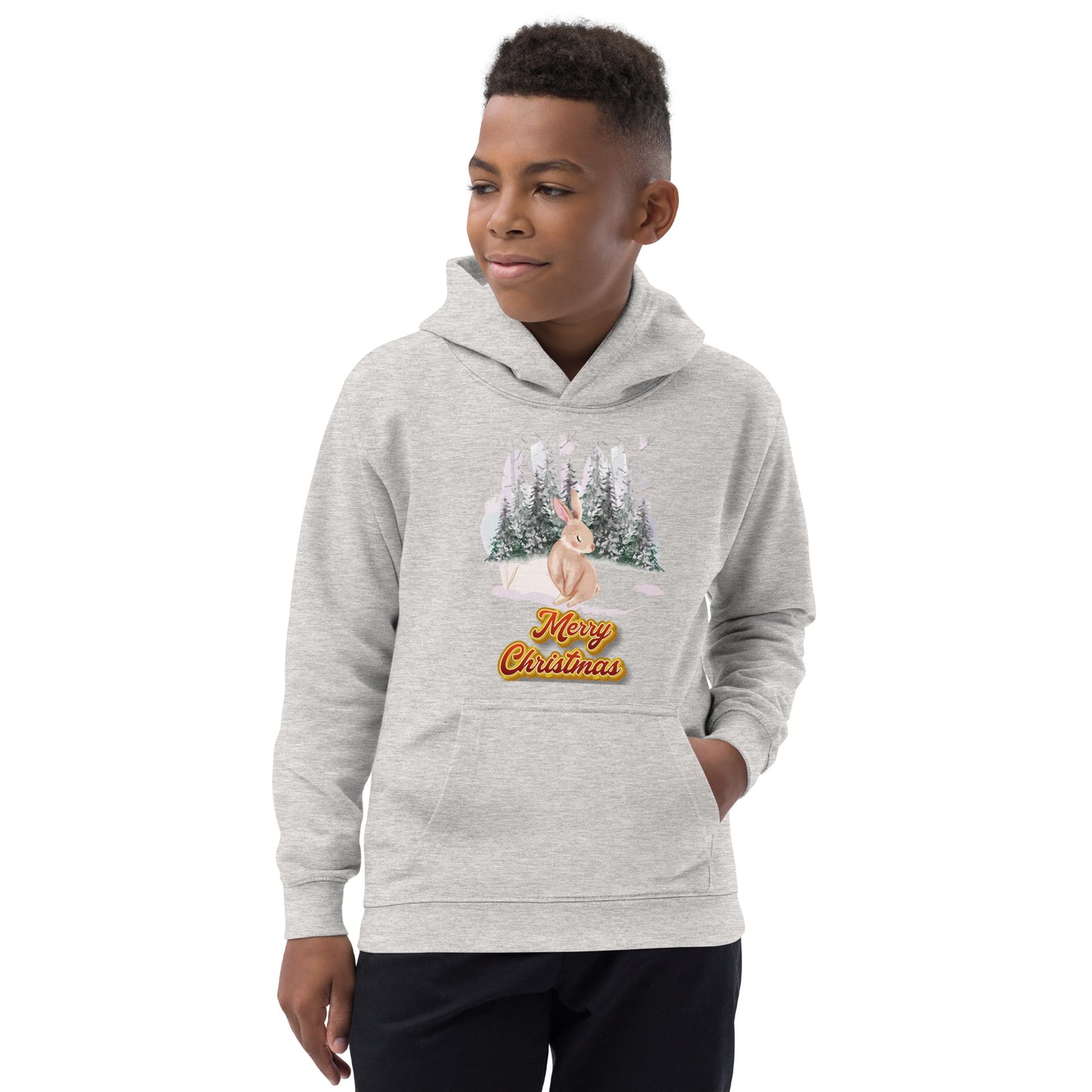 Xmas Bunny Kids Hoodie