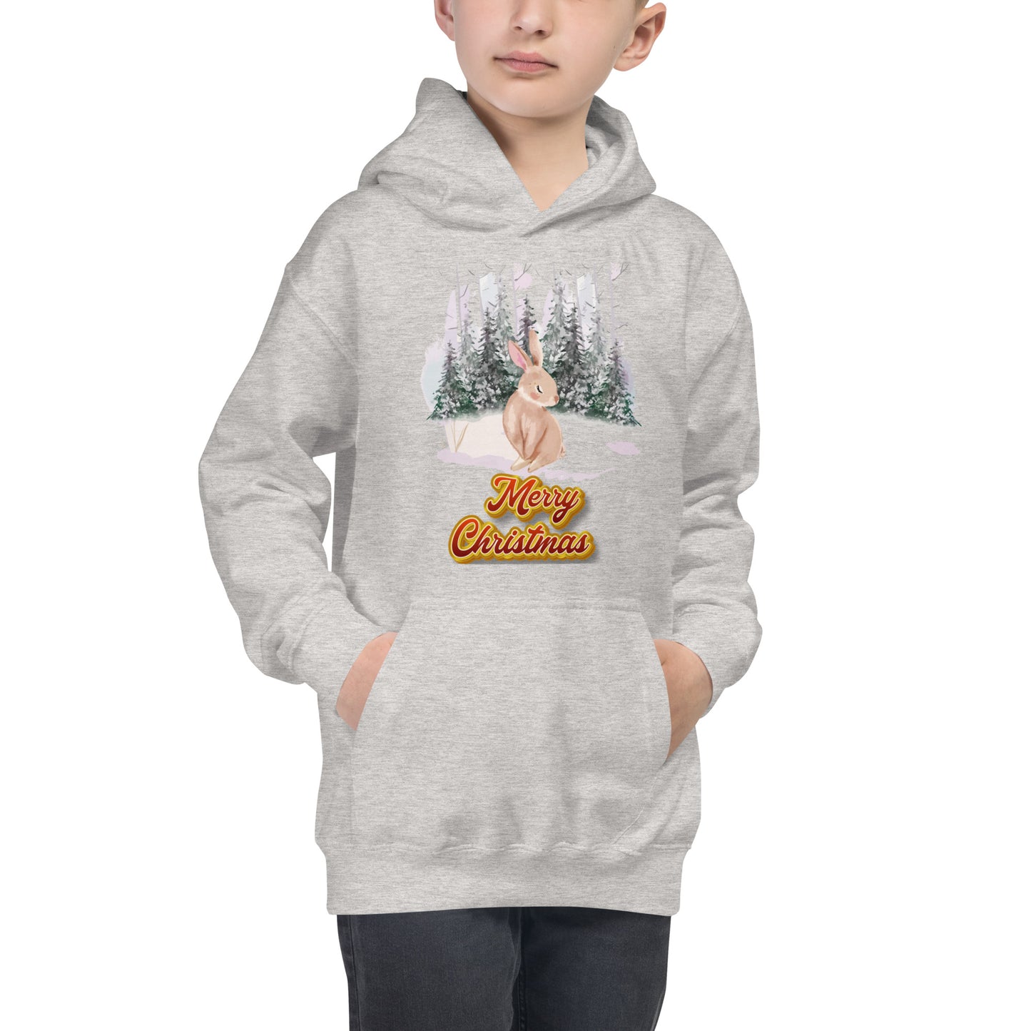 Xmas Bunny Kids Hoodie