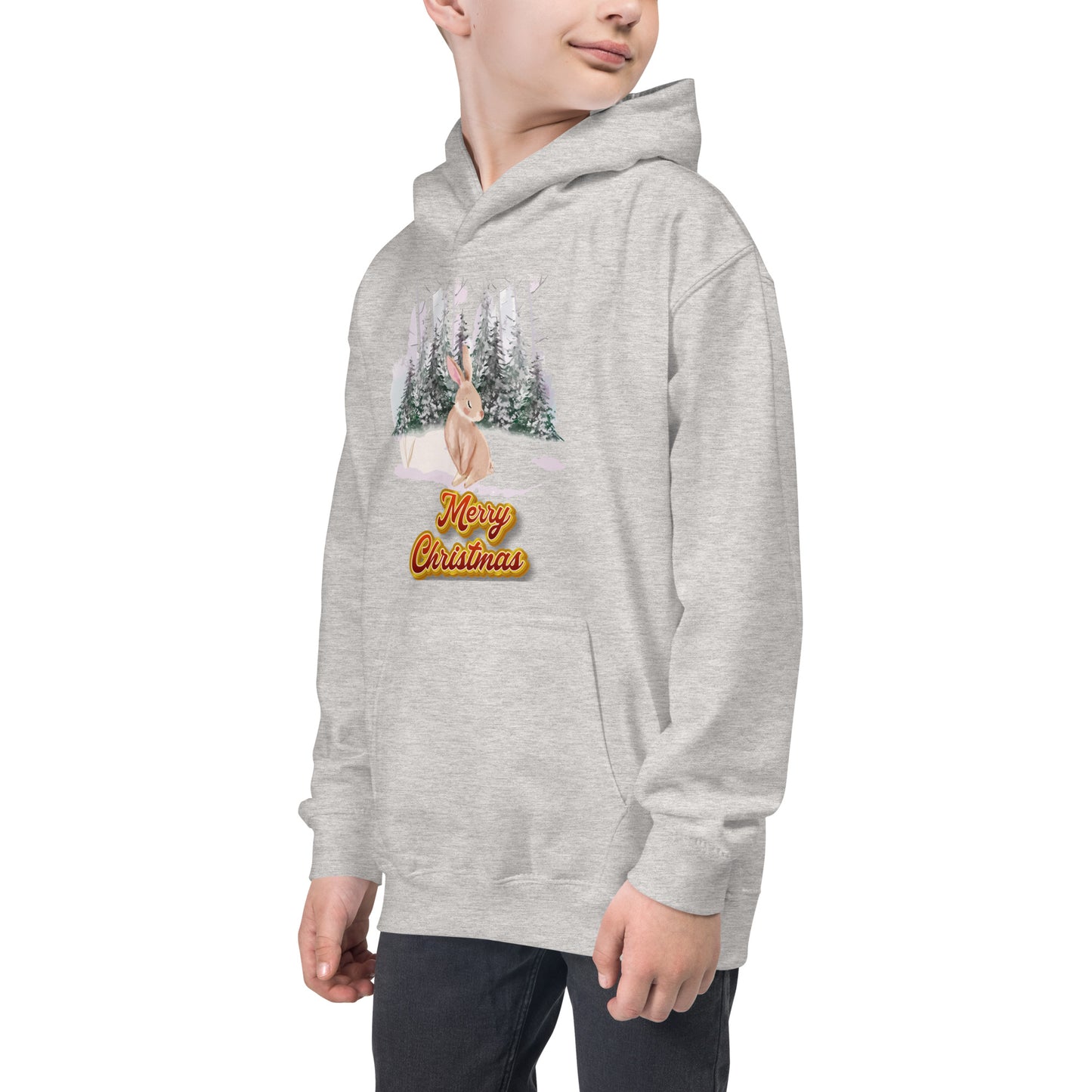 Xmas Bunny Kids Hoodie