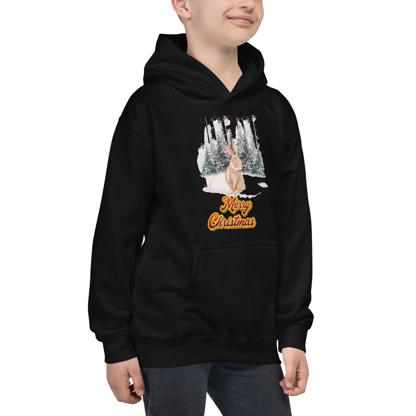 Xmas Bunny Kids Hoodie