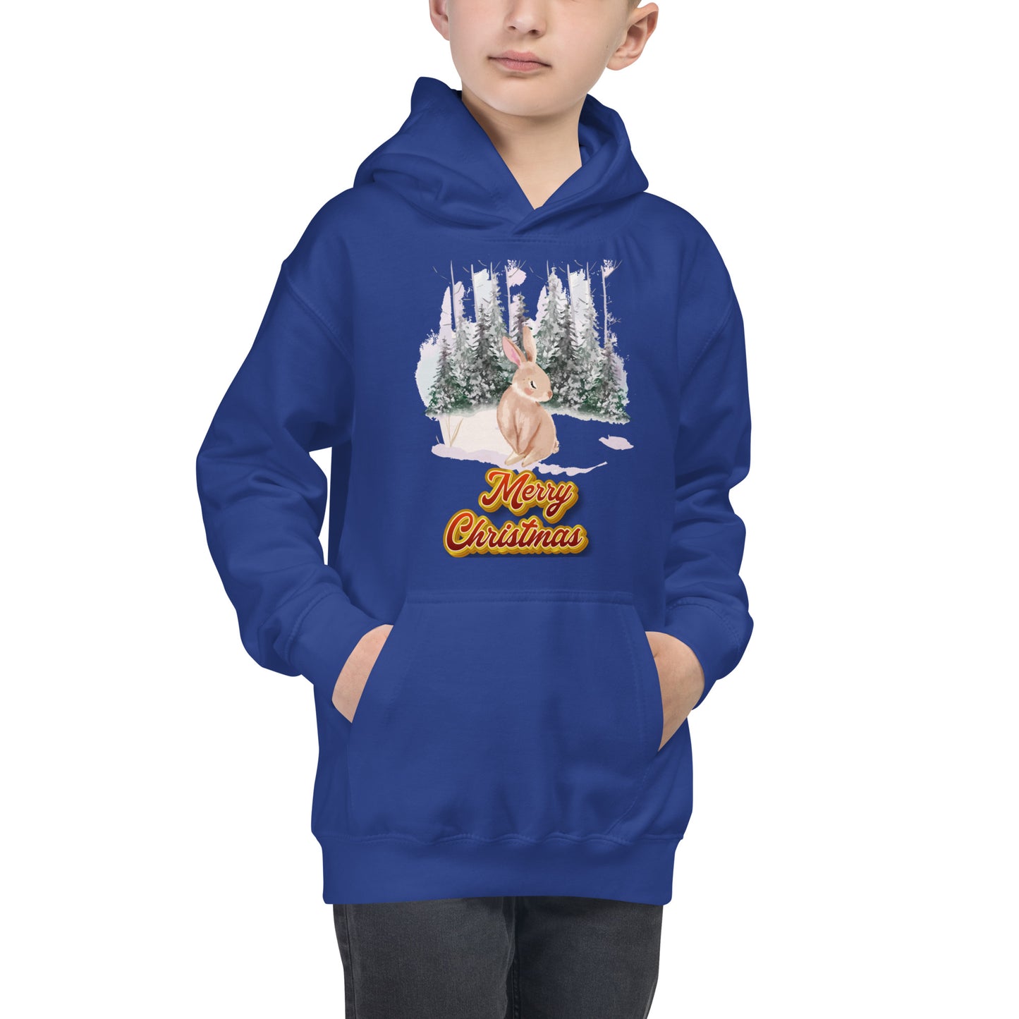 Xmas Bunny Kids Hoodie