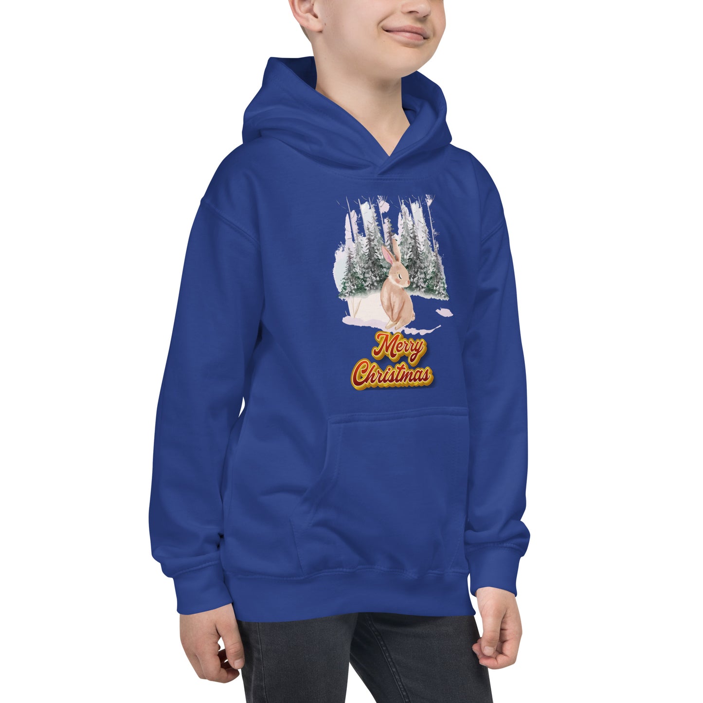 Xmas Bunny Kids Hoodie