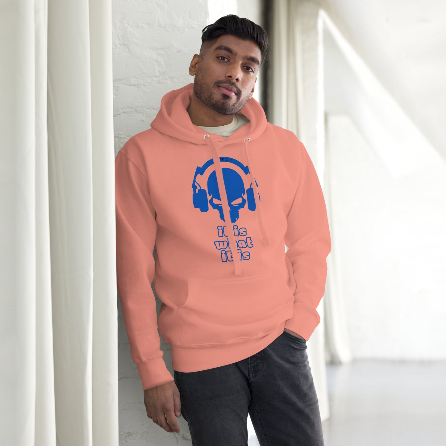 It Is What It Is Blue on B  Unisex Hoodie