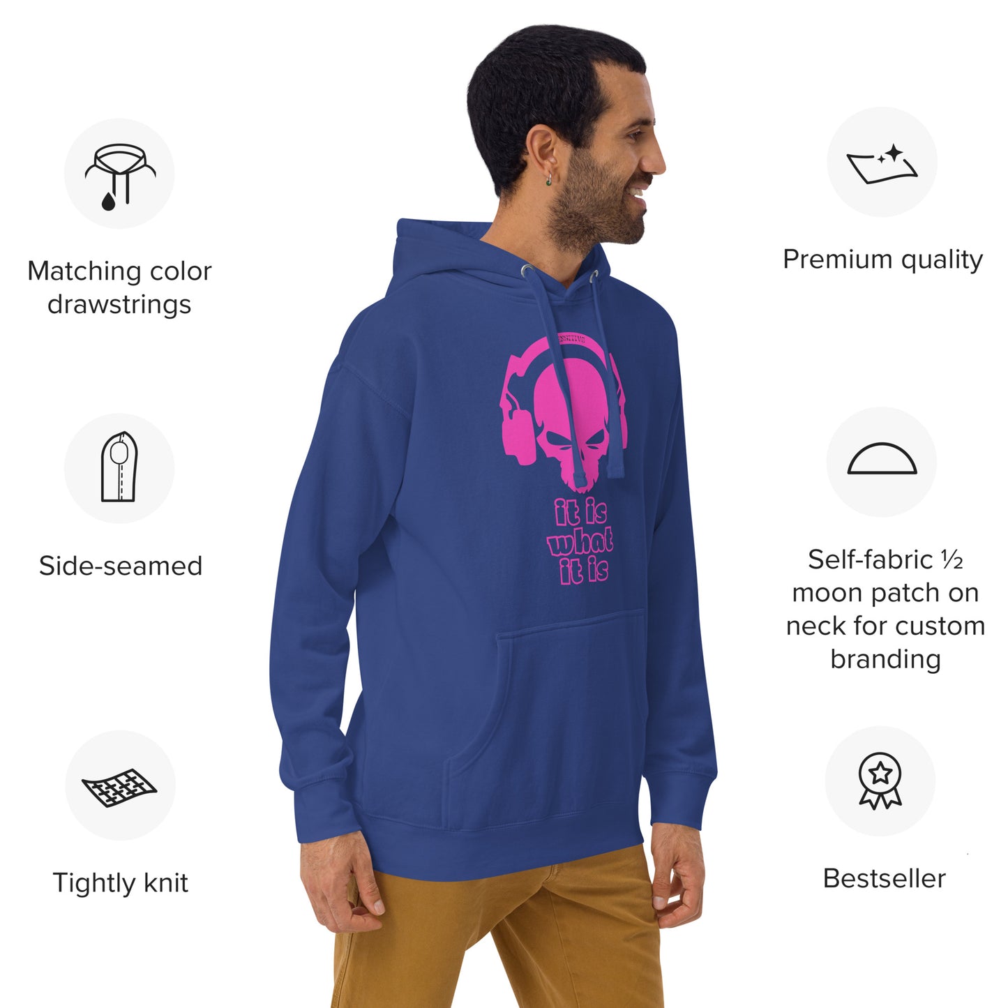 It Is What It Is Magenta Unisex Hoodie