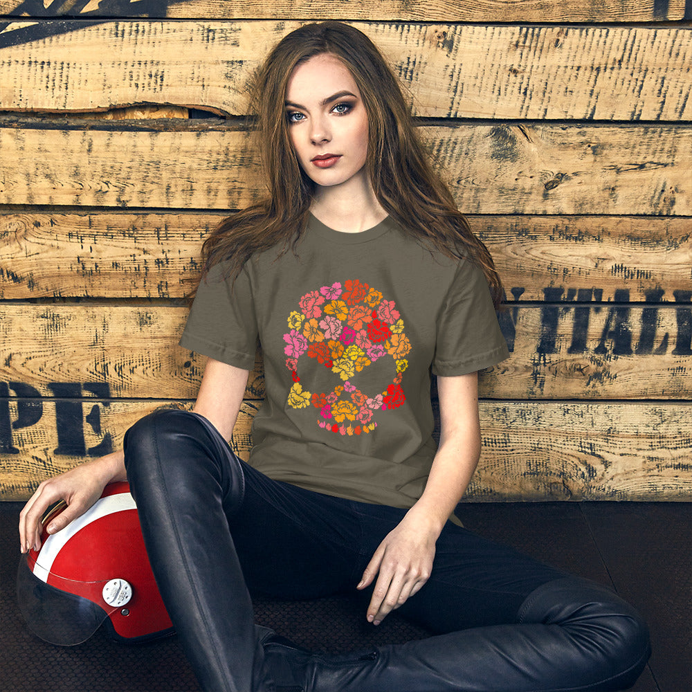 Skull Flowers Unisex t-shirt