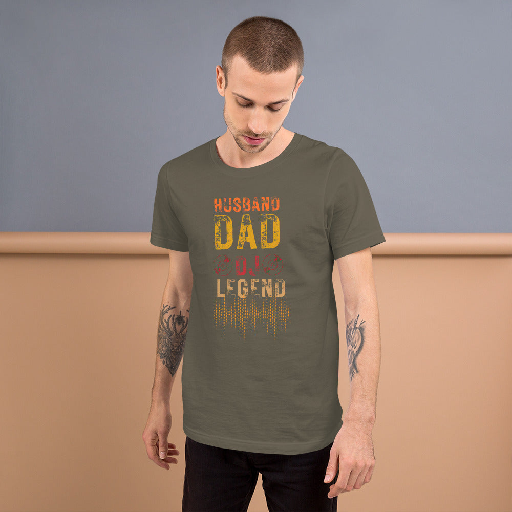 Husband,Dad,Dj,Legend 2 Unisex t-shirt