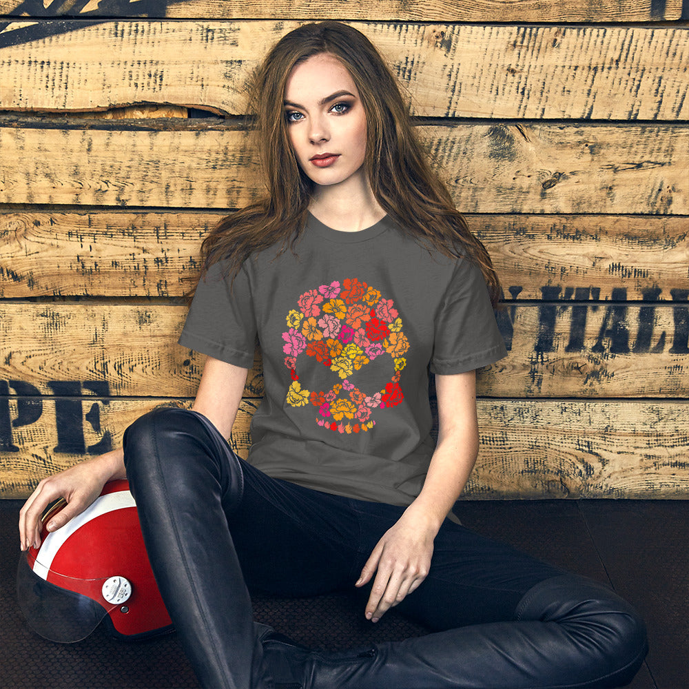 Skull Flowers Unisex t-shirt