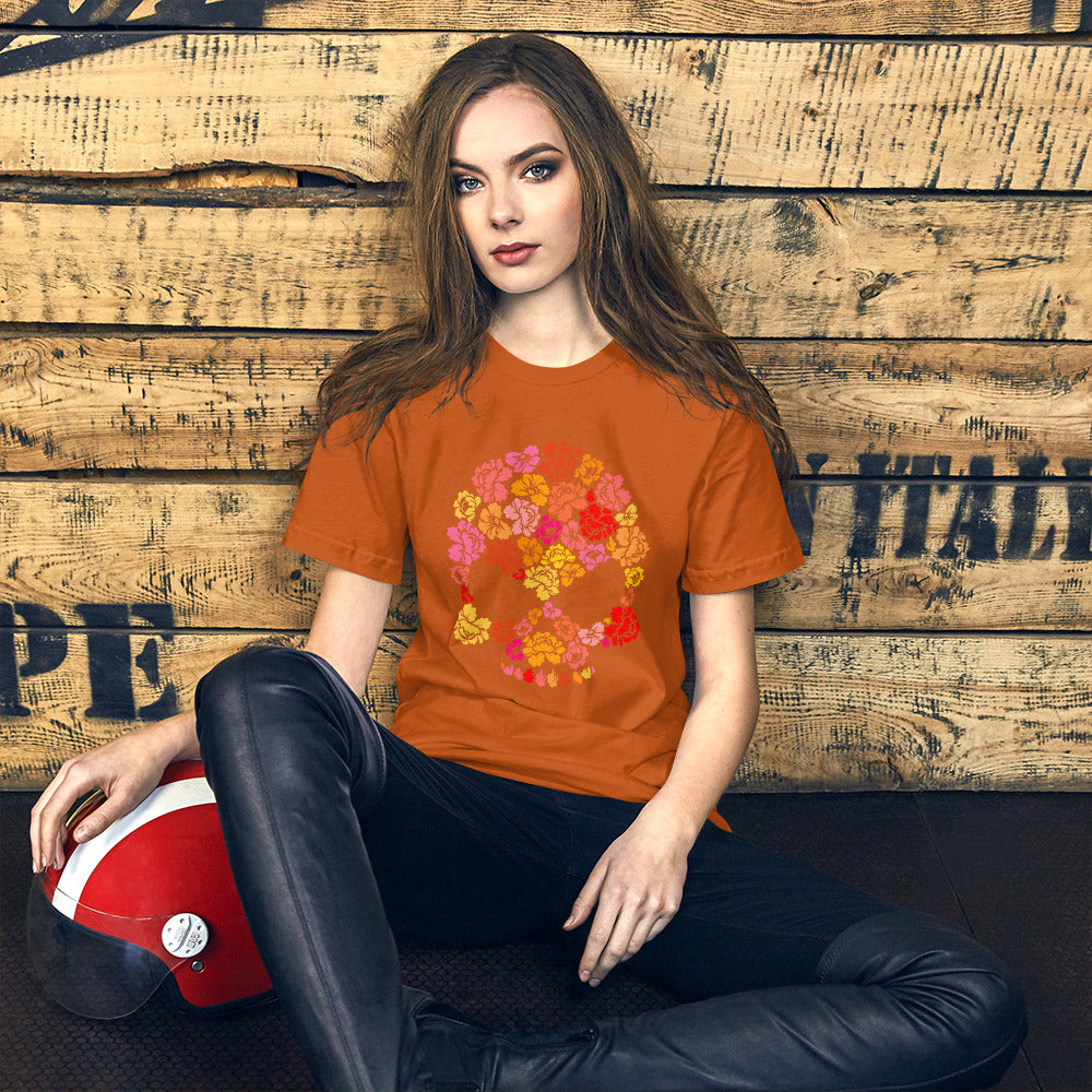 Skull Flowers Unisex t-shirt