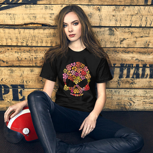 Skull Flowers Unisex t-shirt