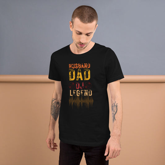 Husband,Dad,Dj,Legend 2 Unisex t-shirt