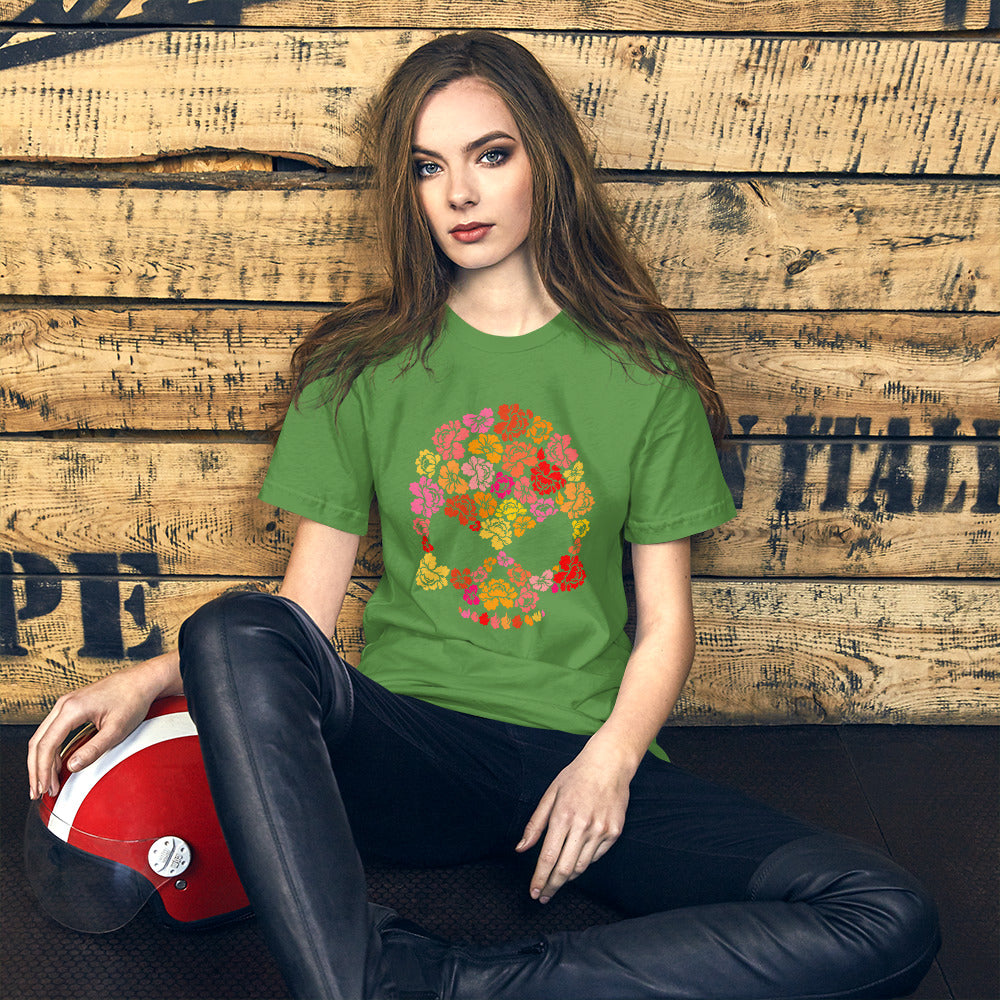 Skull Flowers Unisex t-shirt