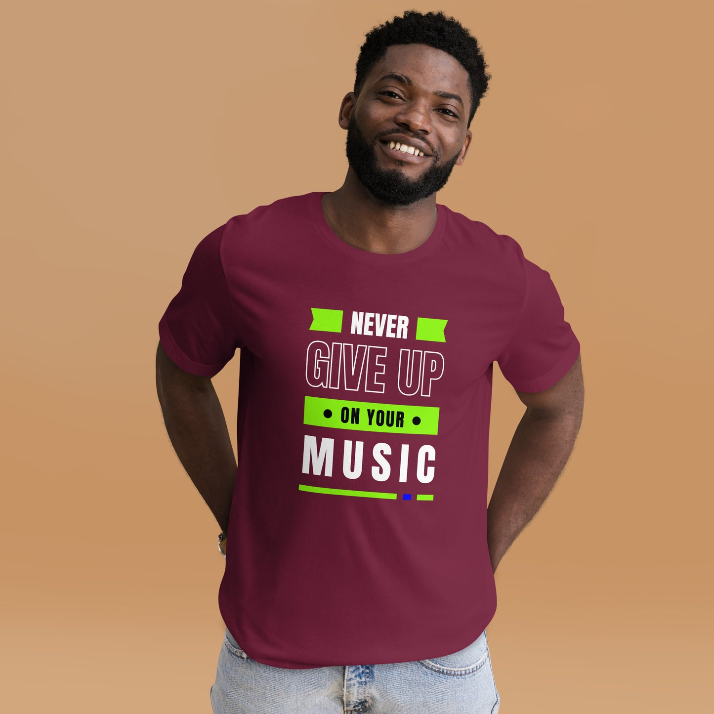 Never Give Up Music Unisex t-shirt