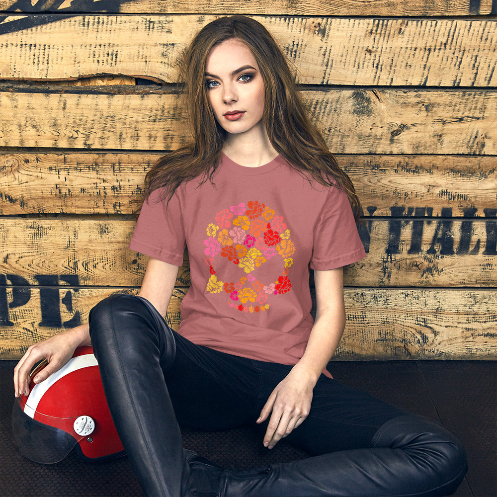 Skull Flowers Unisex t-shirt