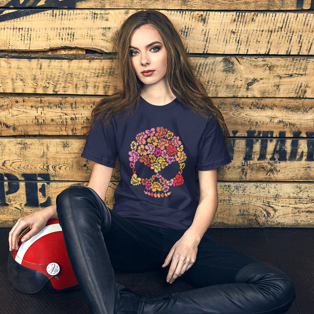 Skull Flowers Unisex t-shirt