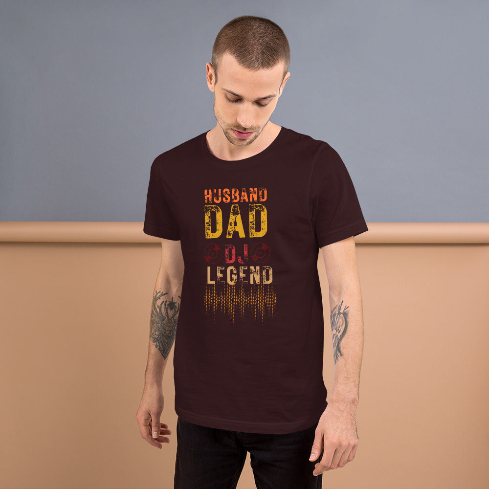 Husband,Dad,Dj,Legend 2 Unisex t-shirt